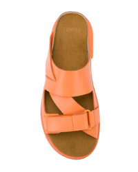 Sandales en cuir orange Camper
