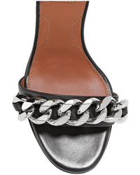 Sandales en cuir ornées noires Givenchy
