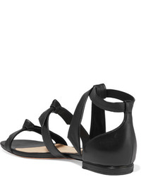 Sandales en cuir ornées noires Alexandre Birman