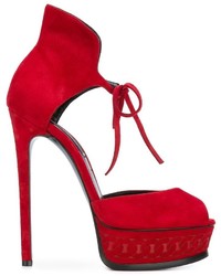 Sandales en cuir rouges Casadei