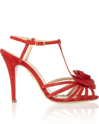 Sandales en cuir rouges Charlotte Olympia