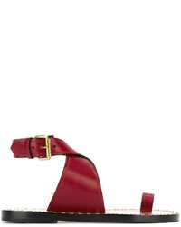 Sandales en cuir rouges Etoile Isabel Marant