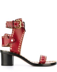 Sandales en cuir rouges Etoile Isabel Marant