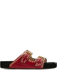 Sandales en cuir rouges Etoile Isabel Marant