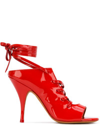 Sandales en cuir rouges Givenchy