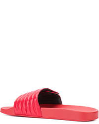 Sandales en cuir rouges Versace
