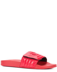 Sandales en cuir rouges Versace