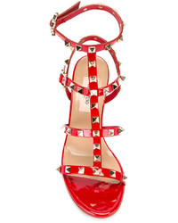 Sandales en cuir rouges Valentino Garavani