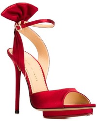 Sandales en cuir rouges Charlotte Olympia