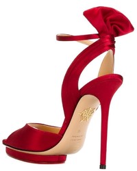 Sandales en cuir rouges Charlotte Olympia