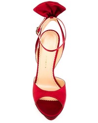 Sandales en cuir rouges Charlotte Olympia