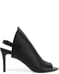 Sandales en cuir texturées noires Balenciaga