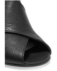 Sandales en cuir texturées noires Maison Margiela