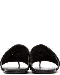 Sandales en cuir tressées noires Marsèll