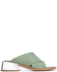 Sandales en cuir vert menthe MM6 MAISON MARGIELA