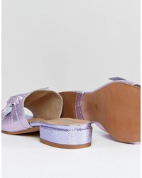 Sandales en cuir violet clair Asos