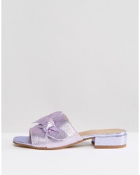 Sandales en cuir violet clair Asos