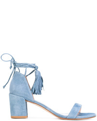 Sandales en daim bleu clair Stuart Weitzman