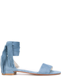 Sandales en daim bleu clair Stuart Weitzman