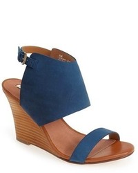 Sandales en daim bleu marine