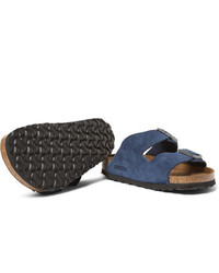 Sandales en daim bleu marine Birkenstock