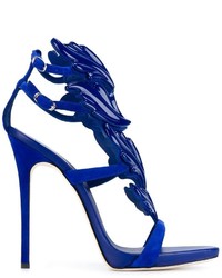 Sandales en daim bleu marine Giuseppe Zanotti Design