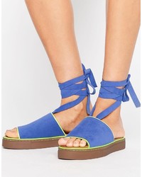 Sandales en daim bleues Clover Canyon