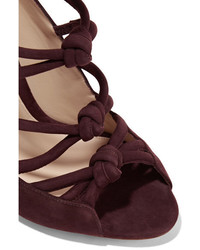 Sandales en daim bordeaux Alexandre Birman