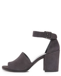 Sandales en daim gris foncé Stuart Weitzman