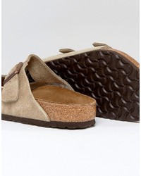 Sandales en daim marron clair Birkenstock