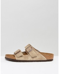 Sandales en daim marron clair Birkenstock