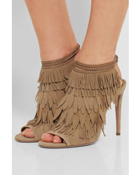 Sandales en daim marron Aquazzura