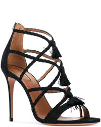 Sandales en daim noires Aquazzura