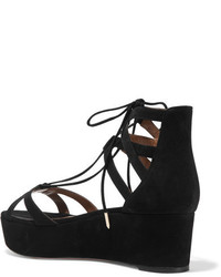 Sandales en daim noires Aquazzura