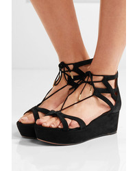 Sandales en daim noires Aquazzura