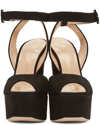 Sandales en daim noires Giuseppe Zanotti