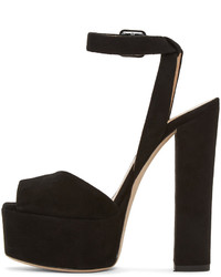 Sandales en daim noires Giuseppe Zanotti