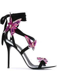 Sandales en daim noires Giuseppe Zanotti Design