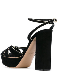 Sandales en daim noires Casadei