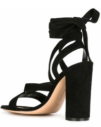 Sandales en daim noires Gianvito Rossi