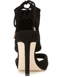 Sandales en daim noires Diane von Furstenberg