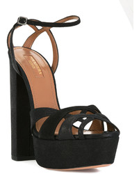 Sandales en daim noires Aquazzura