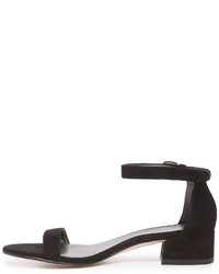 Sandales en daim noires Stuart Weitzman