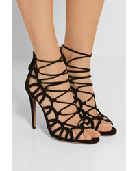 Sandales en daim noires Aquazzura