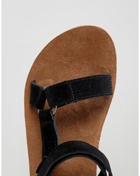 Sandales en daim noires Teva
