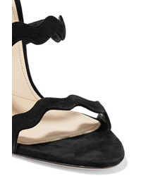 Sandales en daim noires Prada