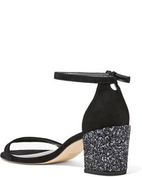 Sandales en daim noires Stuart Weitzman