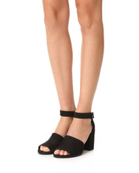 Sandales en daim noires Stuart Weitzman