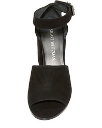 Sandales en daim noires Stuart Weitzman