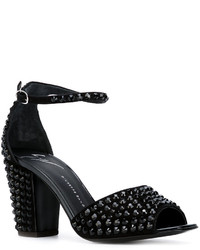 Sandales en daim noires Giuseppe Zanotti Design